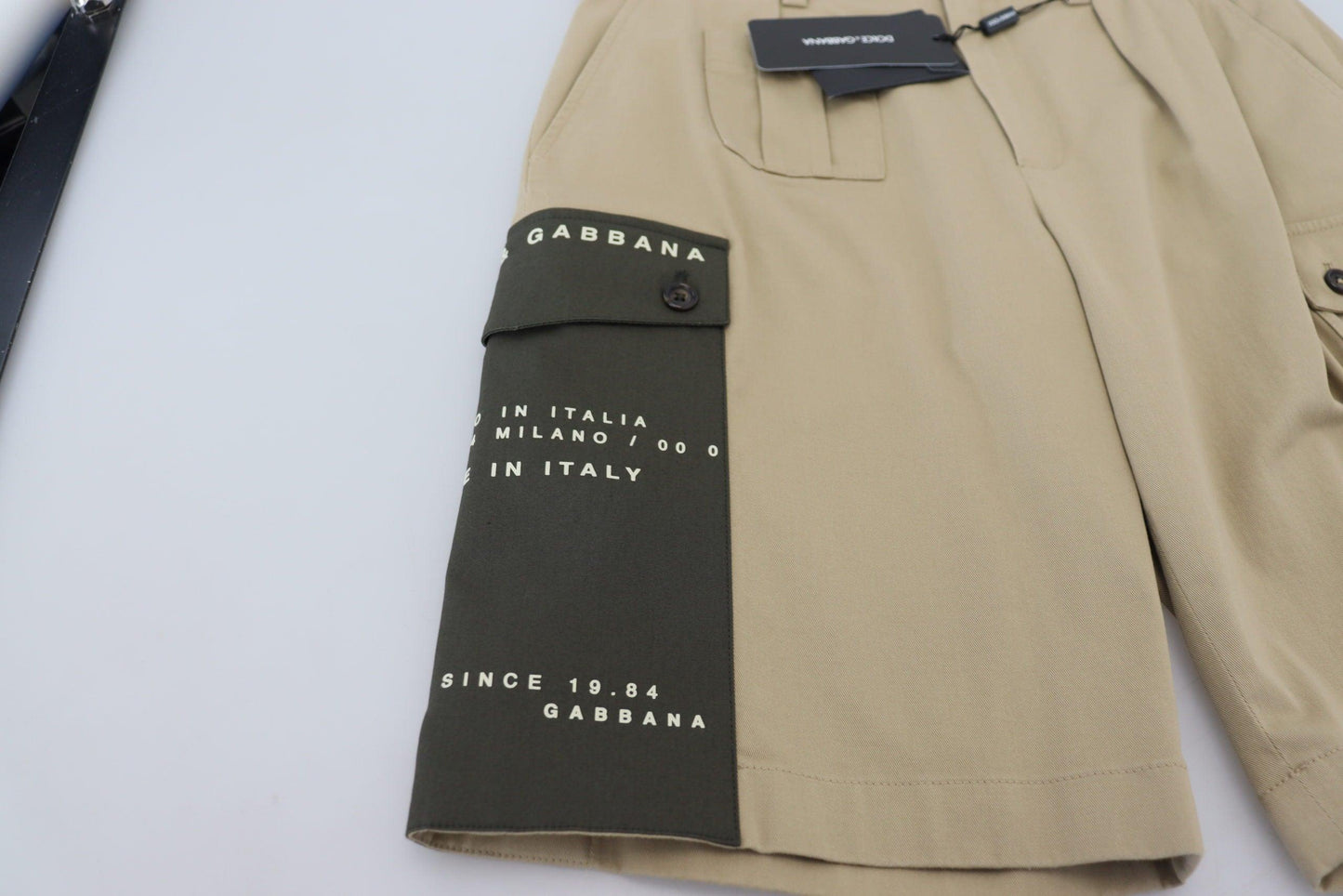 Dolce & Gabbana Elegant Beige Cotton Blend Designer Shorts - Arichezz.store