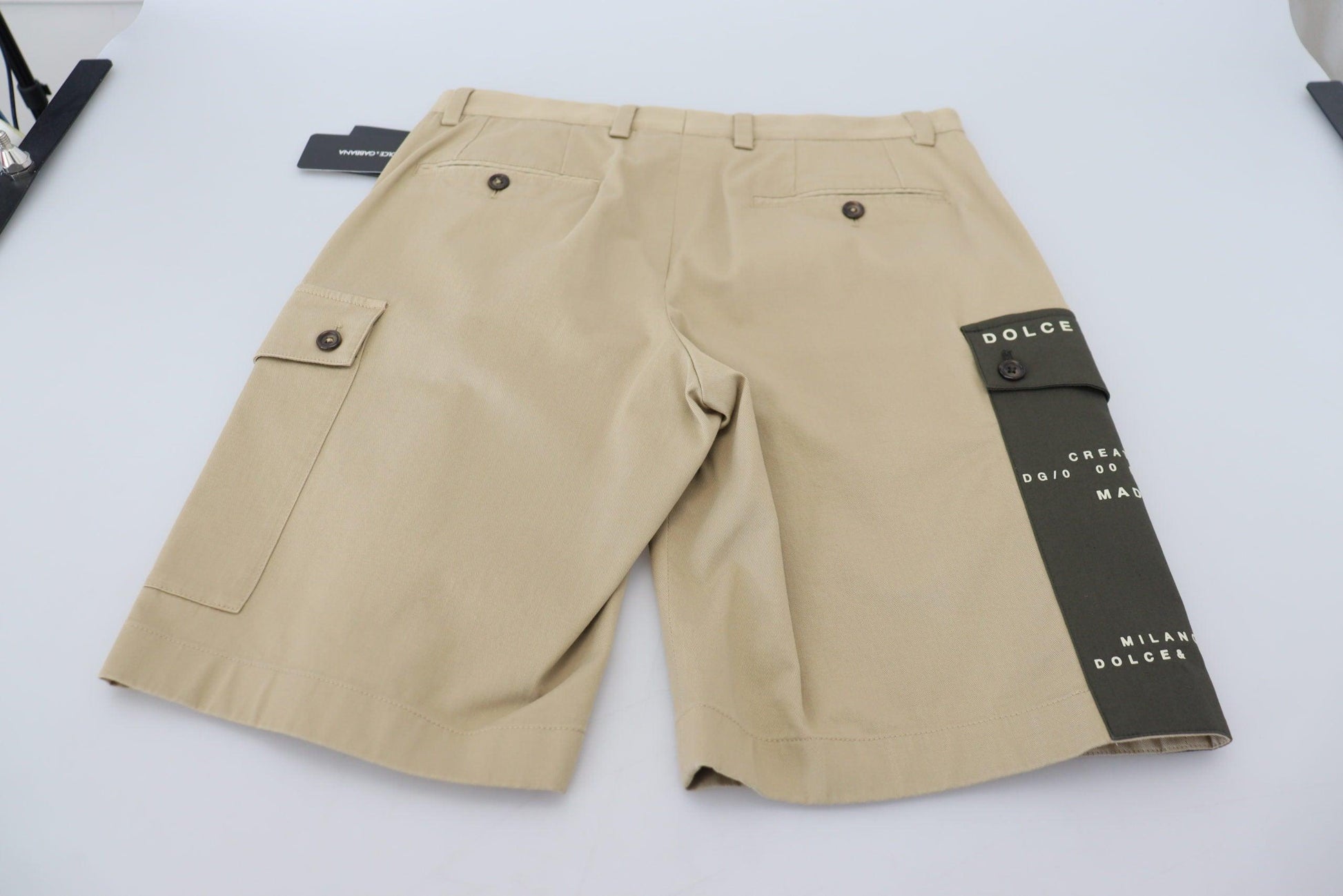 Dolce & Gabbana Elegant Beige Cotton Blend Designer Shorts - Arichezz.store