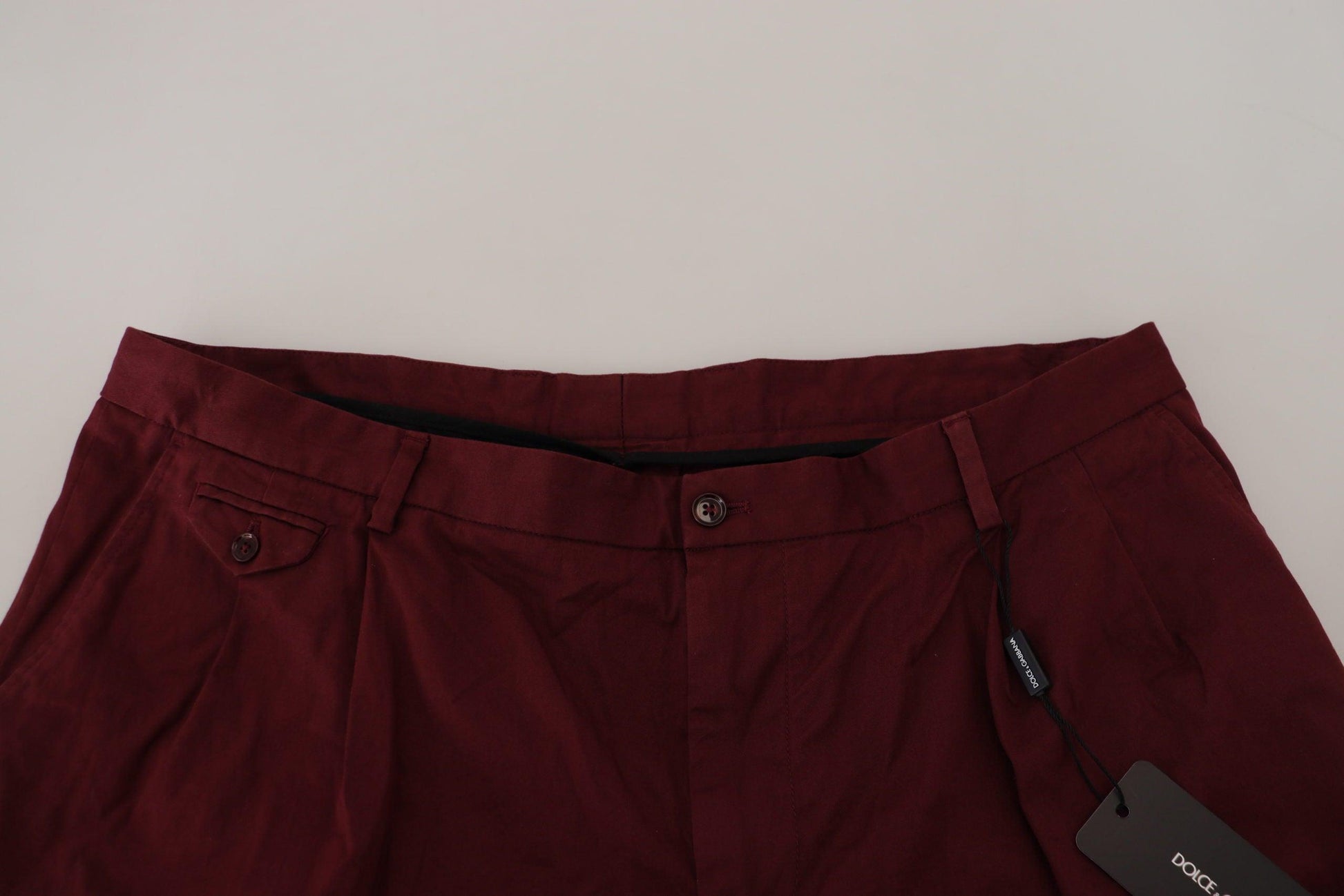 Dolce & Gabbana Elegant Maroon Cotton Blend Shorts - Arichezz.store