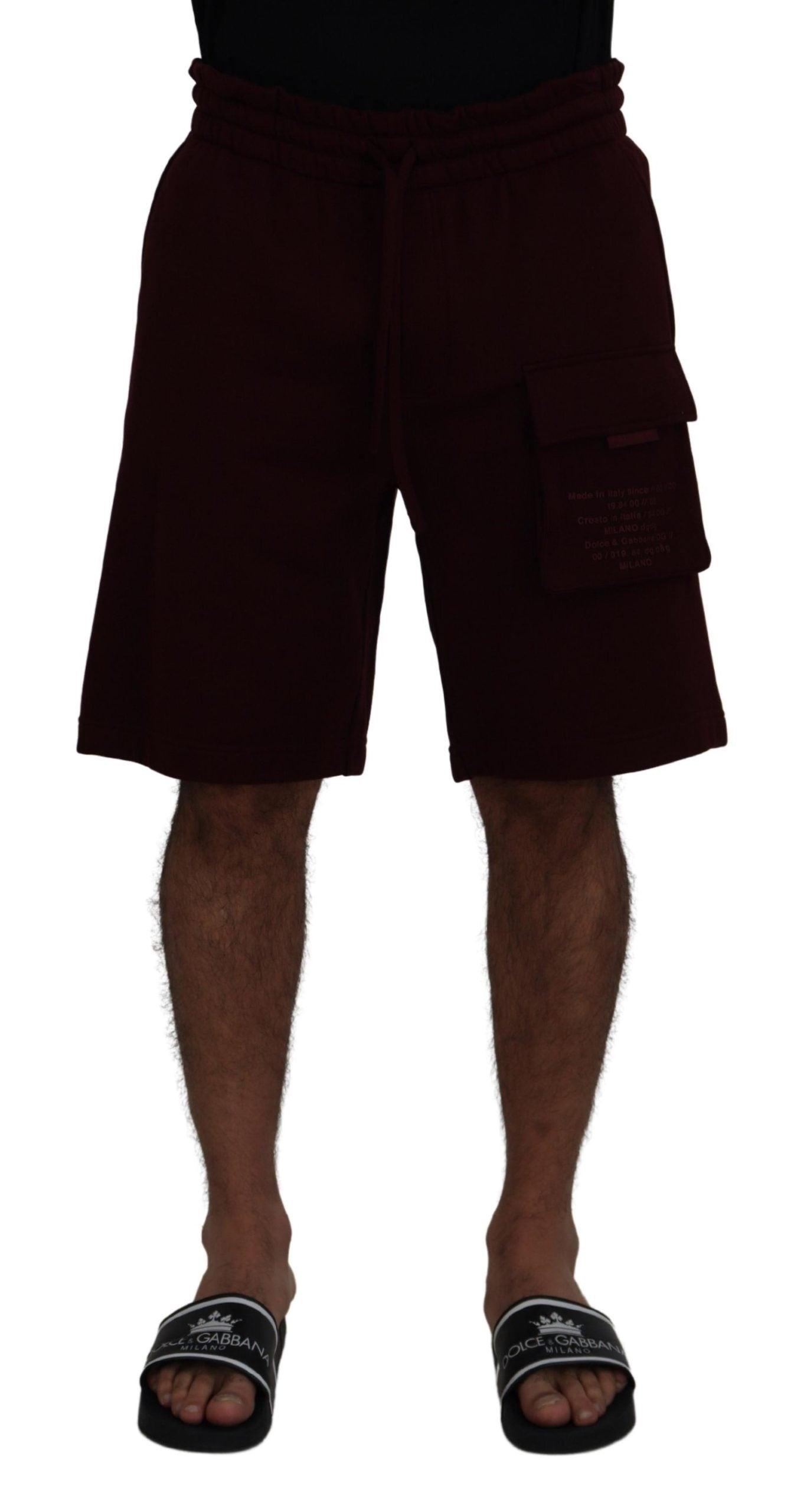 Dolce & Gabbana Elegant Maroon Tailored Shorts - Arichezz.store