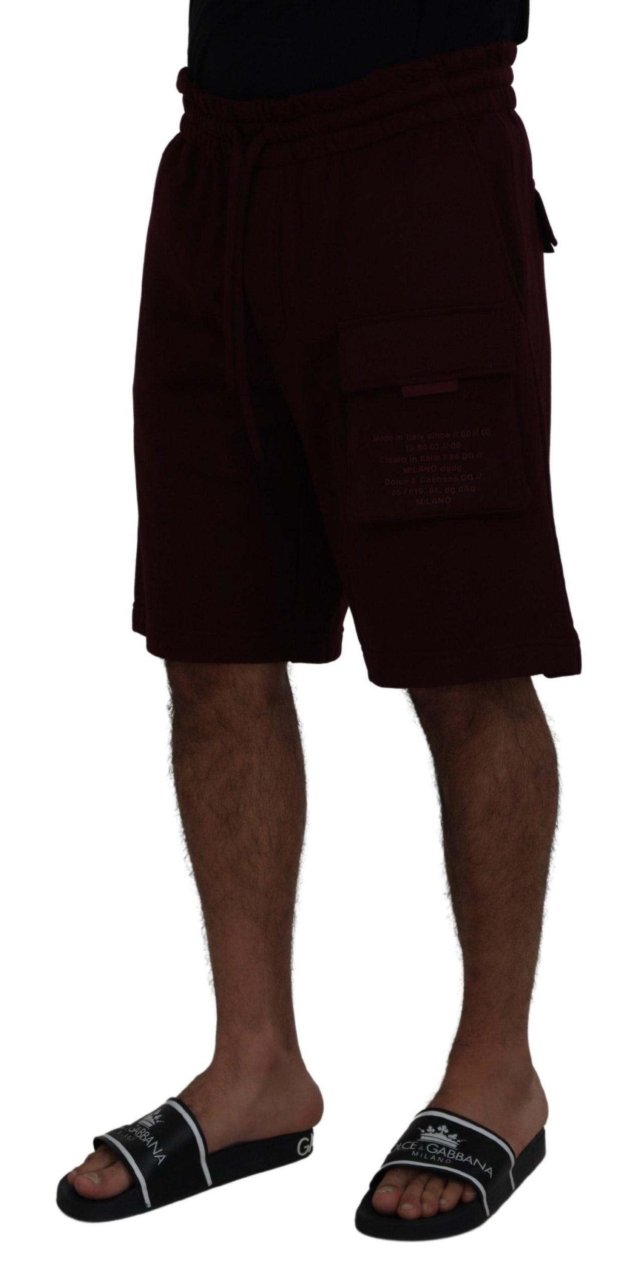 Dolce & Gabbana Elegant Maroon Tailored Shorts - Arichezz.store