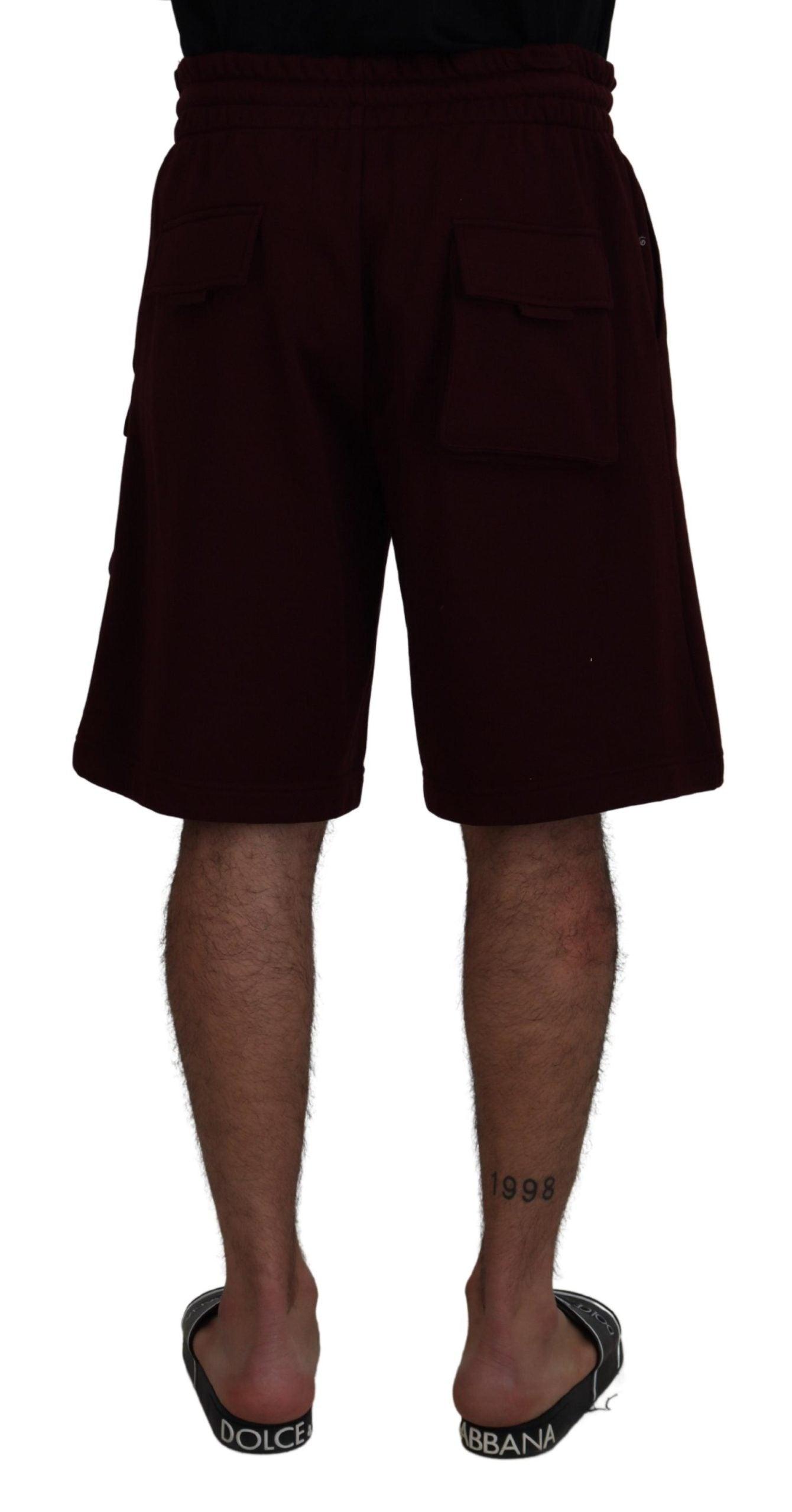 Dolce & Gabbana Elegant Maroon Tailored Shorts - Arichezz.store