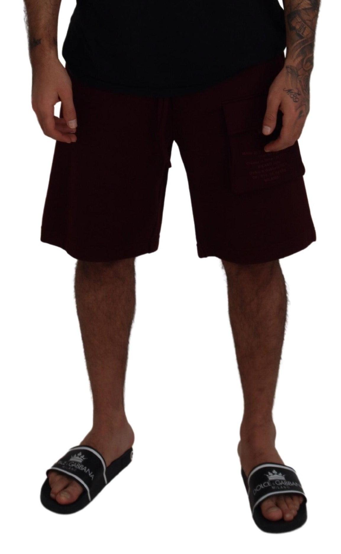 Dolce & Gabbana Elegant Maroon Tailored Shorts - Arichezz.store