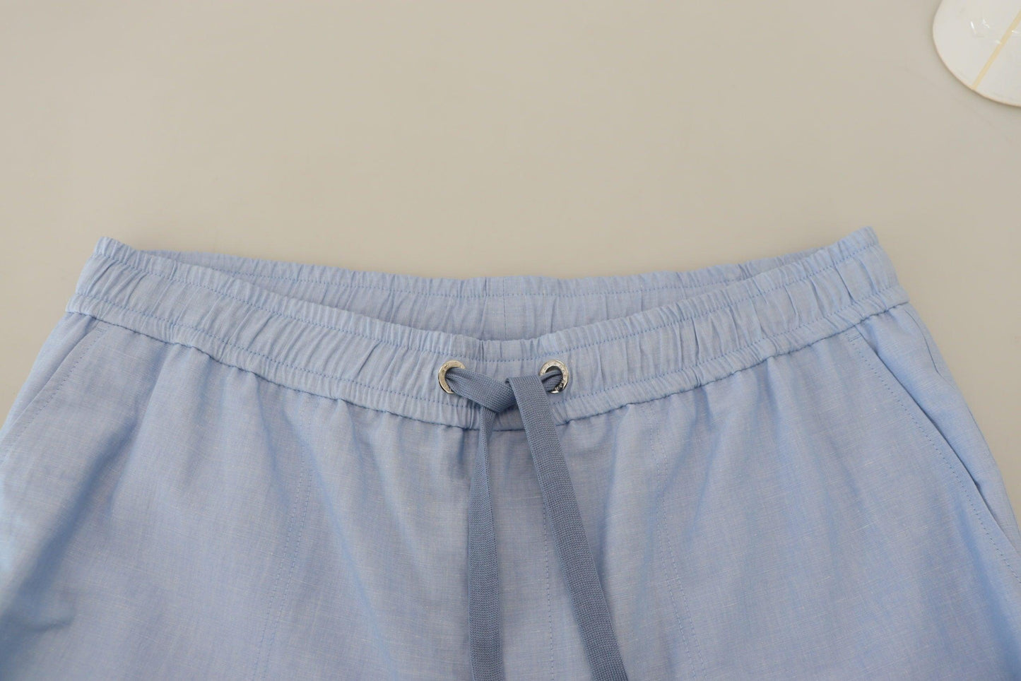 Dolce & Gabbana Elegant Light Blue Linen-Cotton Summer Shorts - Arichezz.store