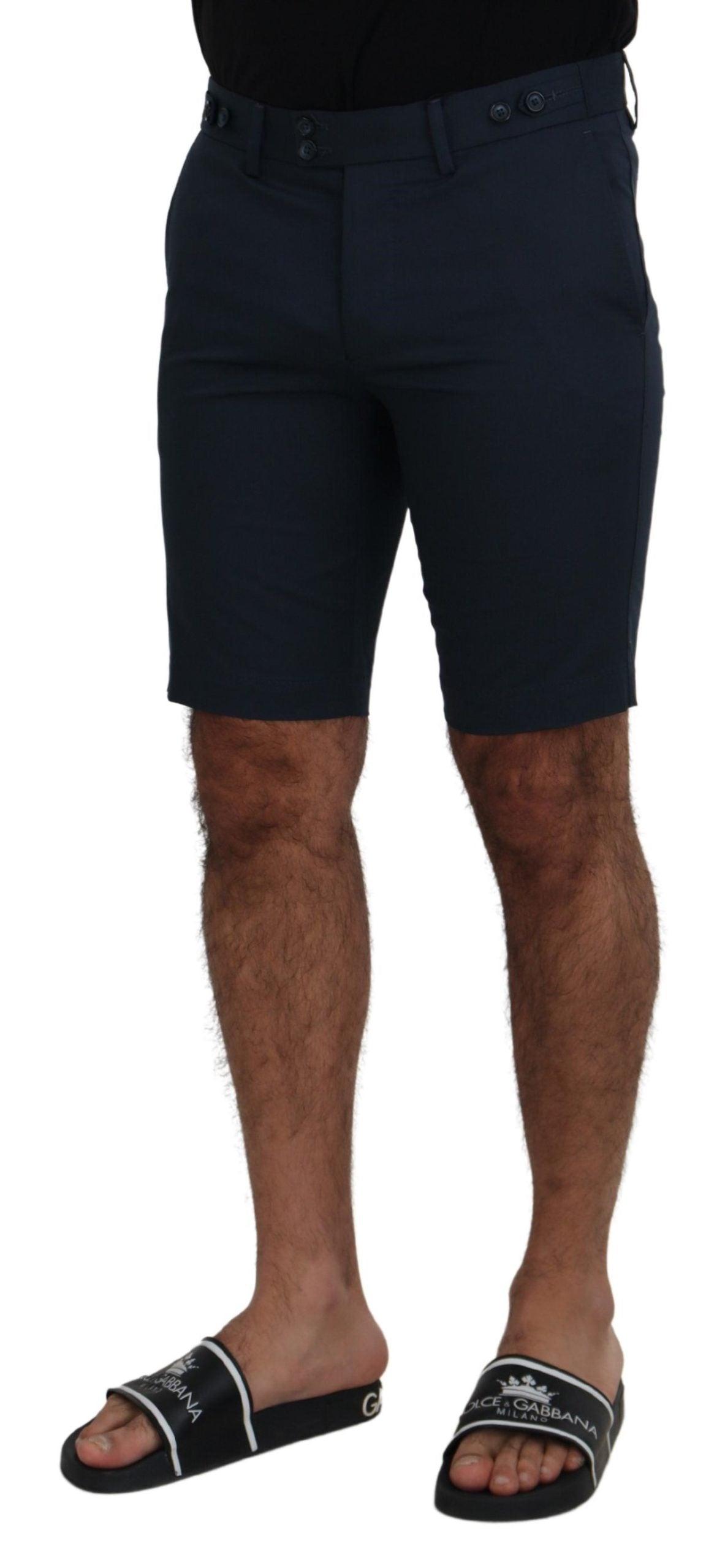 Dolce & Gabbana Elegant Blue Cotton Blend Shorts - Arichezz.store