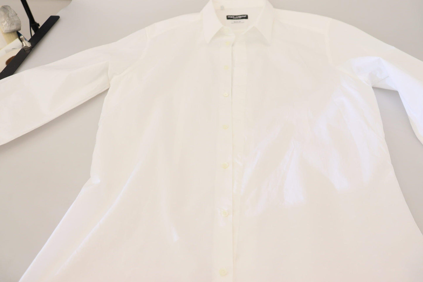 Dolce & Gabbana Elegance Reimagined White Cotton Dress Shirt - Arichezz.store