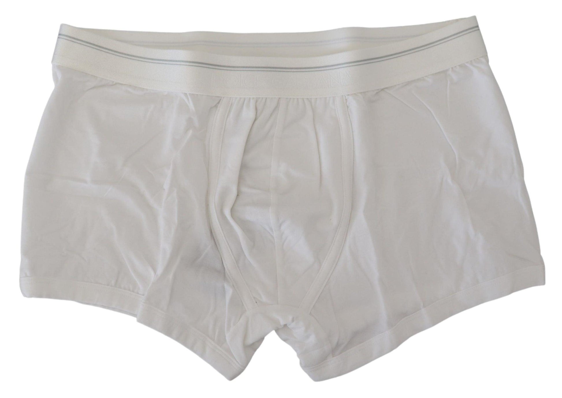 Dolce & Gabbana Elegant White Cotton Blend Boxer Shorts - Arichezz.store