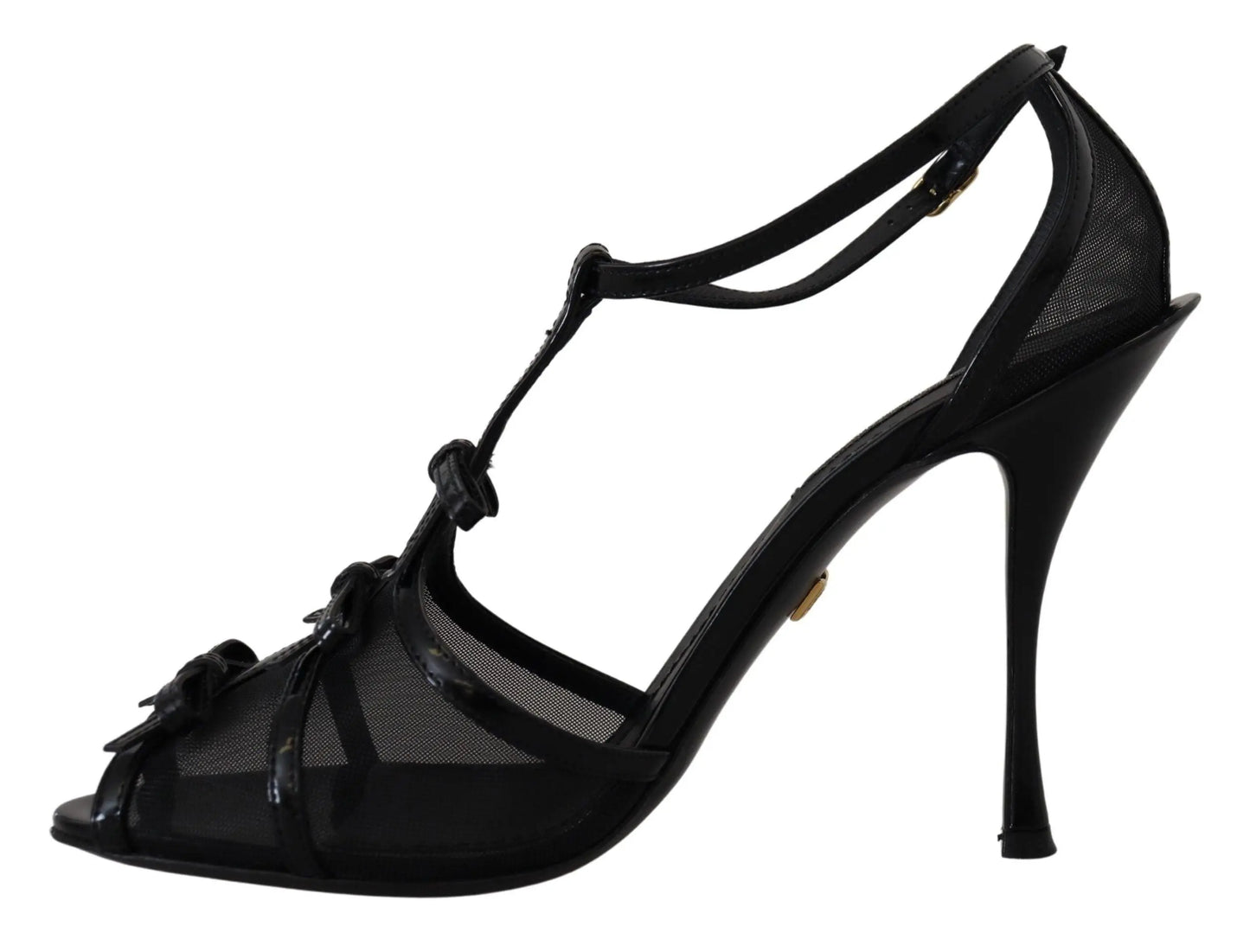 Dolce & Gabbana Elegant Black Stiletto Heeled Sandals - Arichezz.store