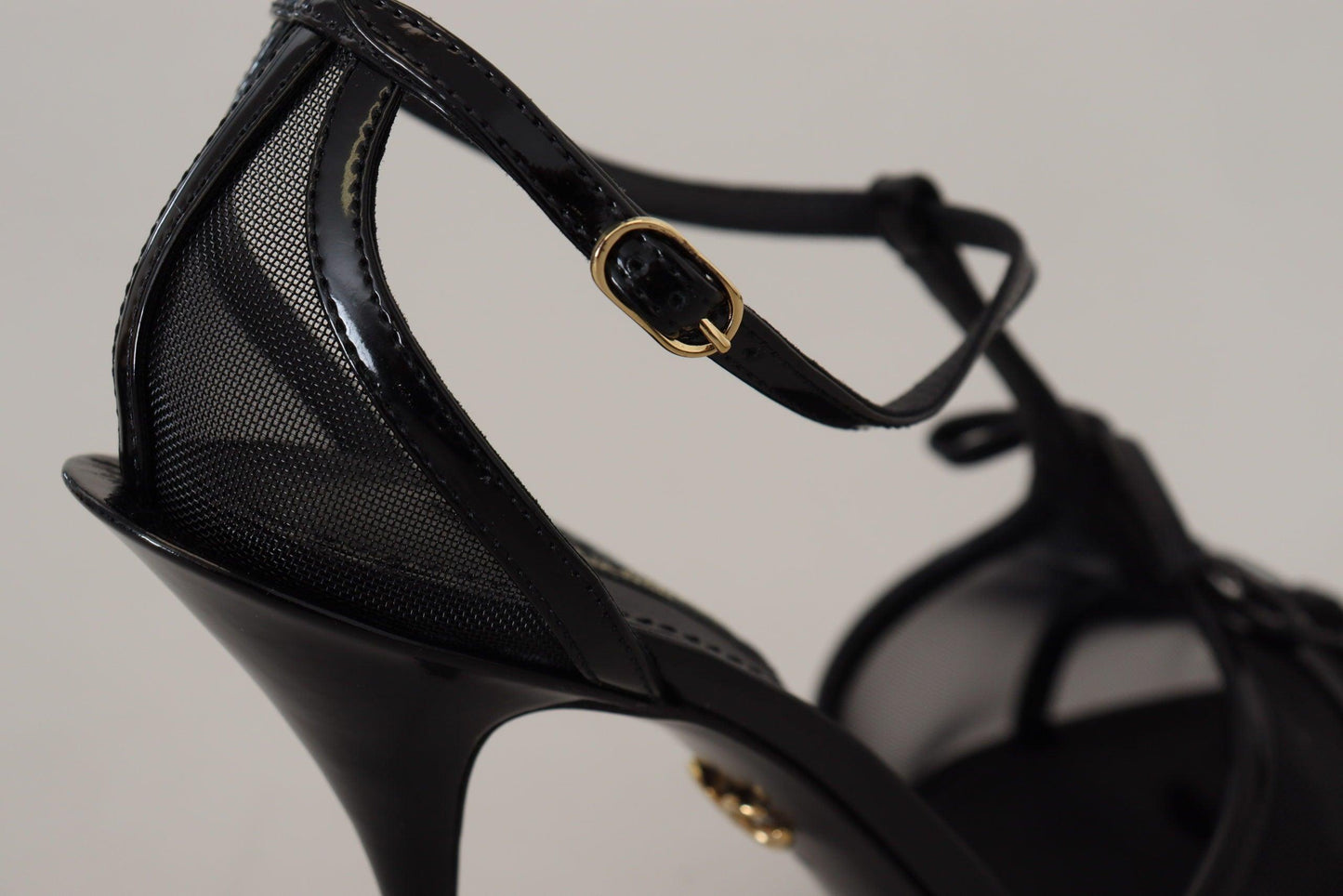 Dolce & Gabbana Elegant Black Stiletto Heeled Sandals - Arichezz.store