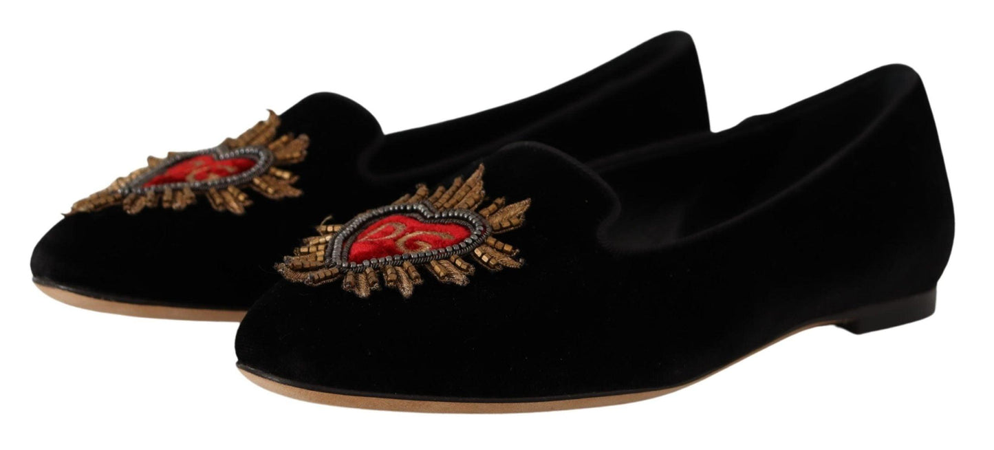 Dolce & Gabbana Elegant Patent Leather Flat Shoes - Arichezz.store