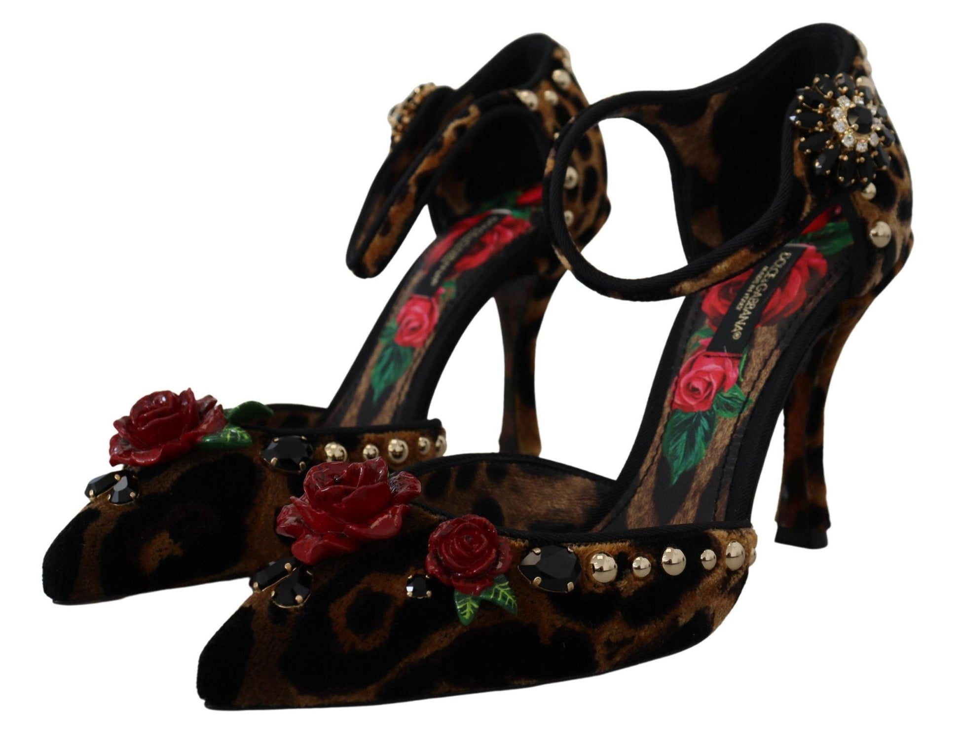 Dolce & Gabbana Chic Leopard Ankle Strap Sandal Heels - Arichezz.store