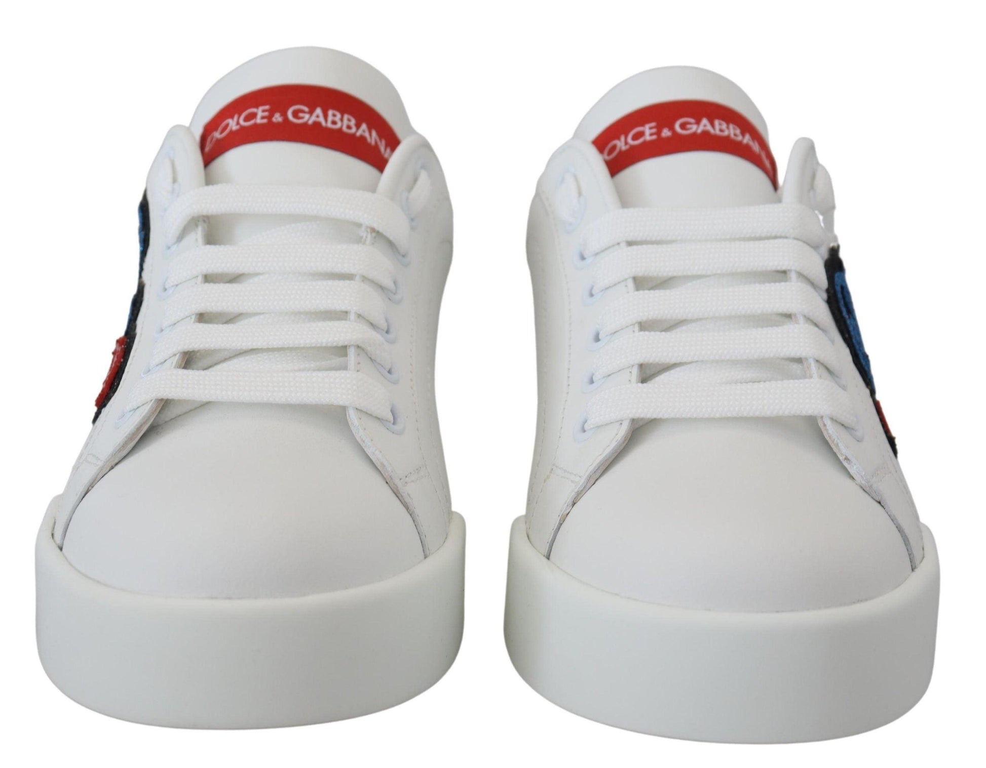 Dolce & Gabbana Sparkling White Portofino Sneakers - Arichezz.store