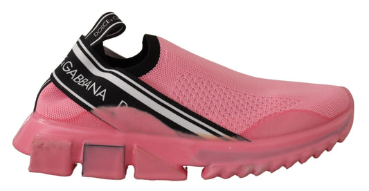 Dolce & Gabbana Chic Pink Sorrento Slip-On Sneakers - Arichezz.store