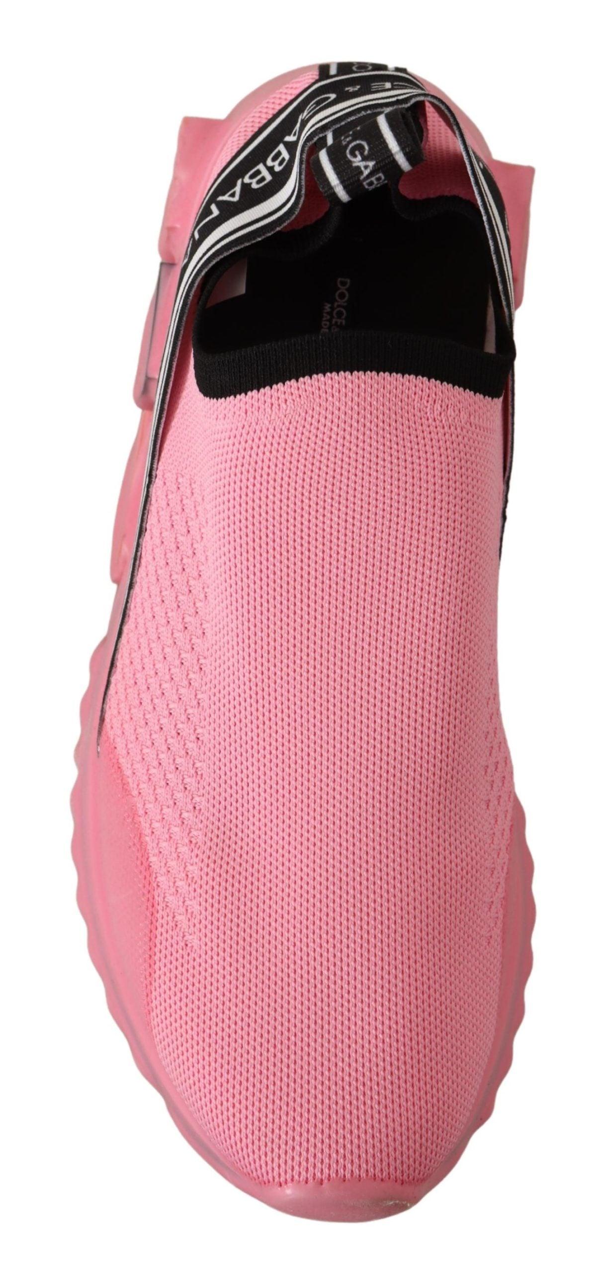 Dolce & Gabbana Chic Pink Sorrento Slip-On Sneakers - Arichezz.store