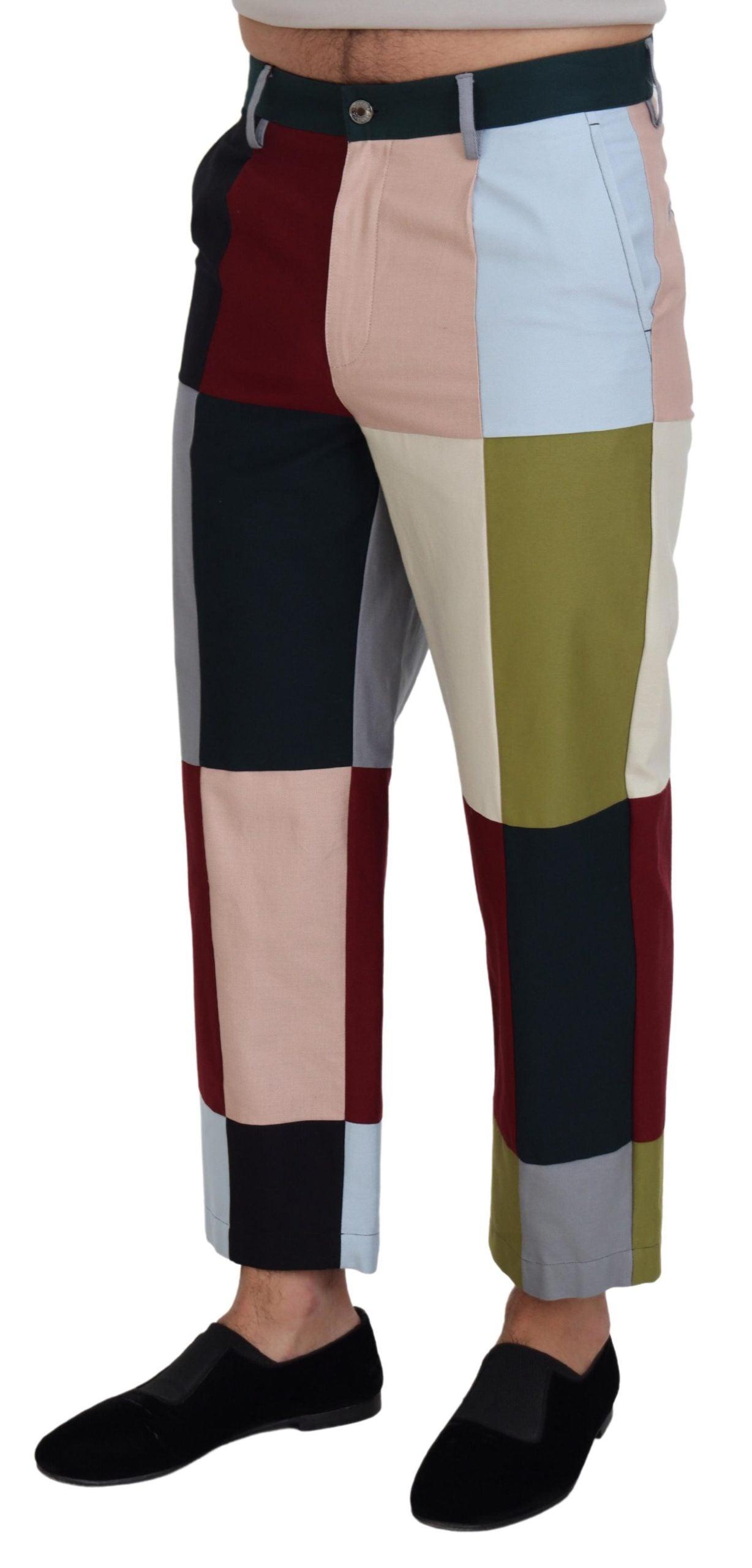 Dolce & Gabbana Stunning Multicolor Patchwork Pants - Arichezz.store