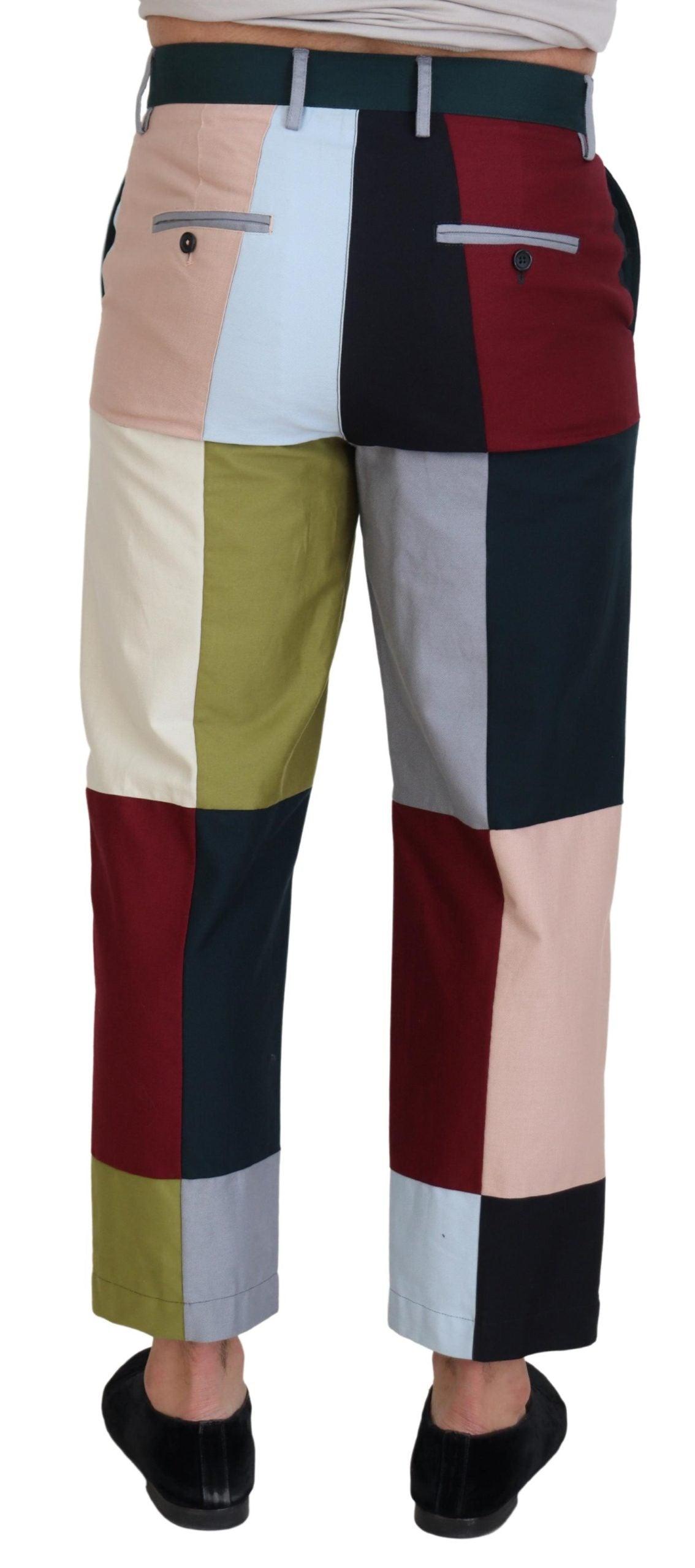 Dolce & Gabbana Stunning Multicolor Patchwork Pants - Arichezz.store