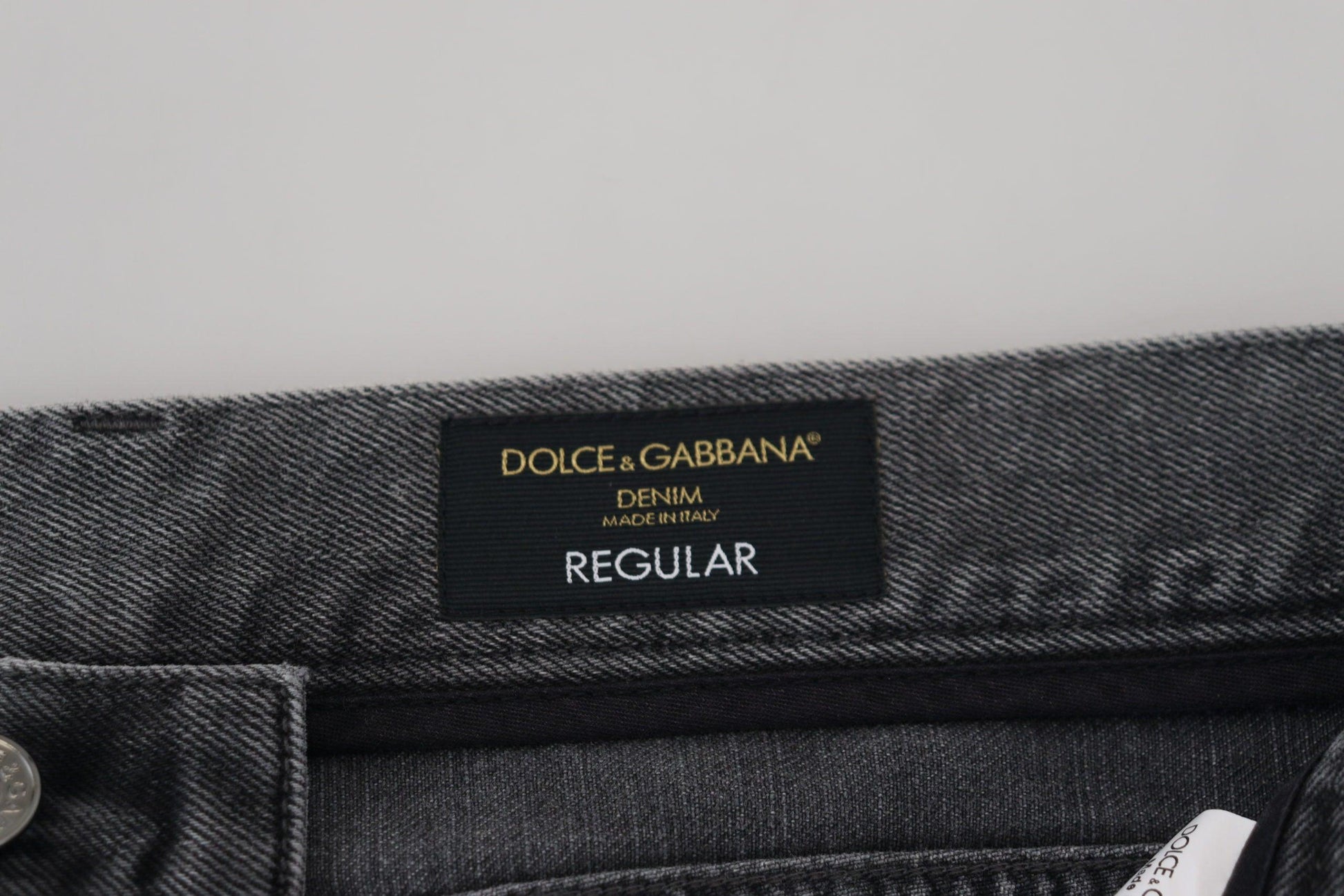 Dolce & Gabbana Elegant Grey Checkered Denim Treasure - Arichezz.store