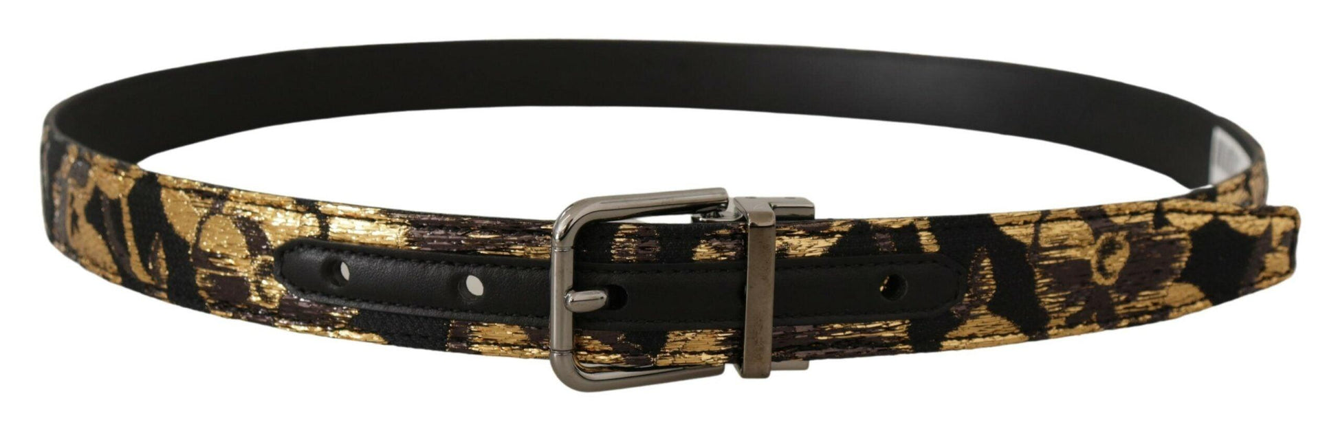 Dolce & Gabbana Multicolor Leather Belt with Black Buckle - Arichezz.store