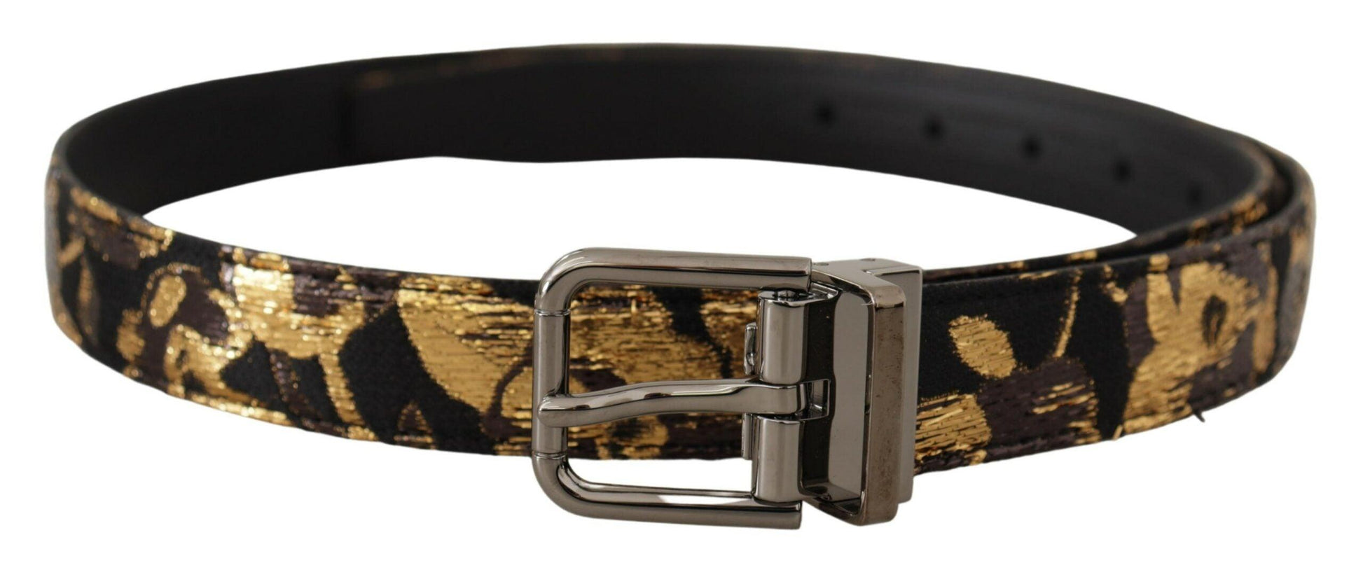 Dolce & Gabbana Multicolor Leather Belt with Black Buckle - Arichezz.store