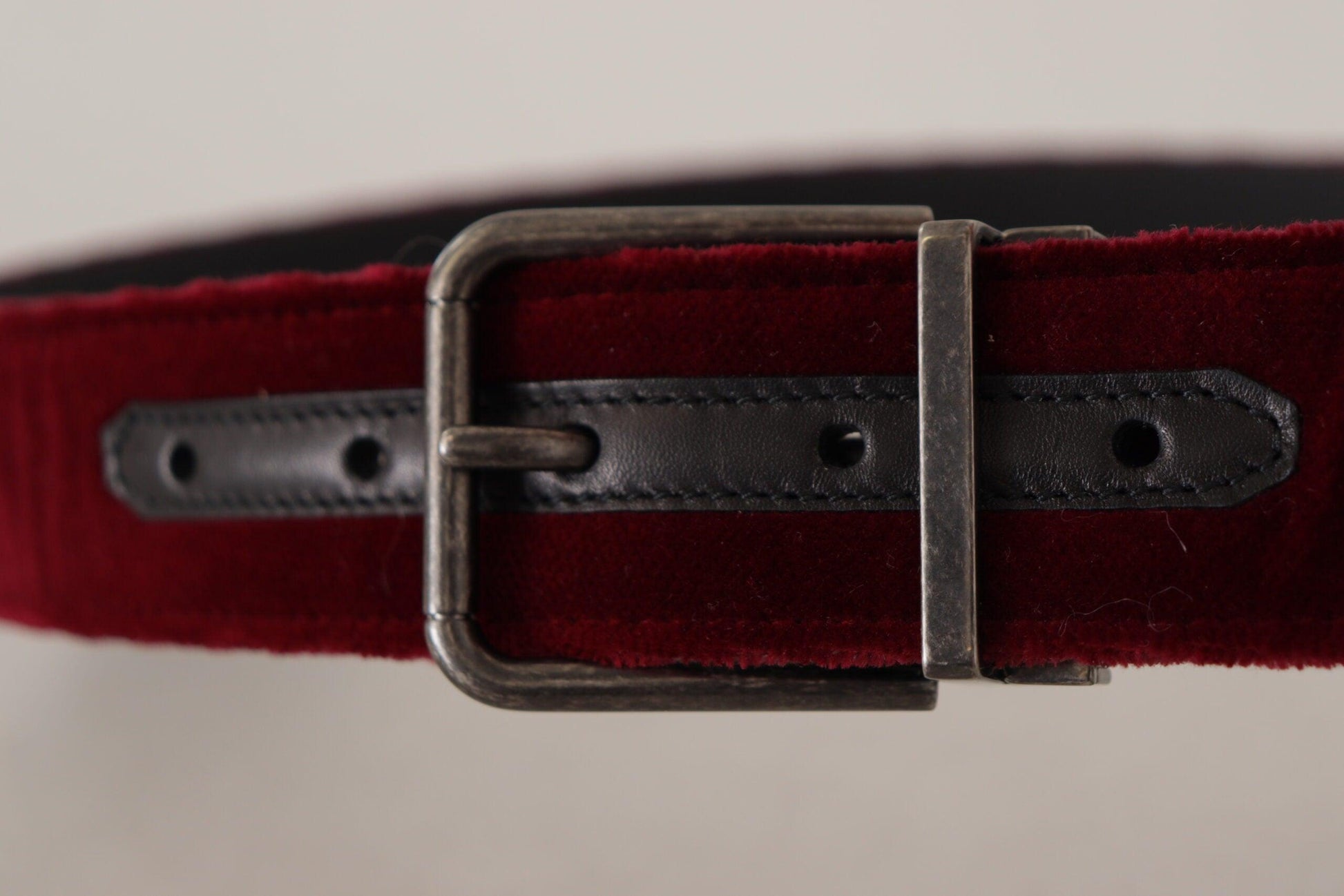 Dolce & Gabbana Velvet Maroon Elegance Belt - Arichezz.store