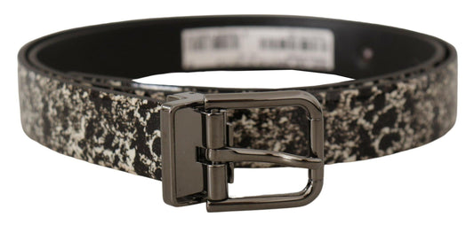 Dolce & Gabbana Elegant Marble Print Leather Belt - Arichezz.store