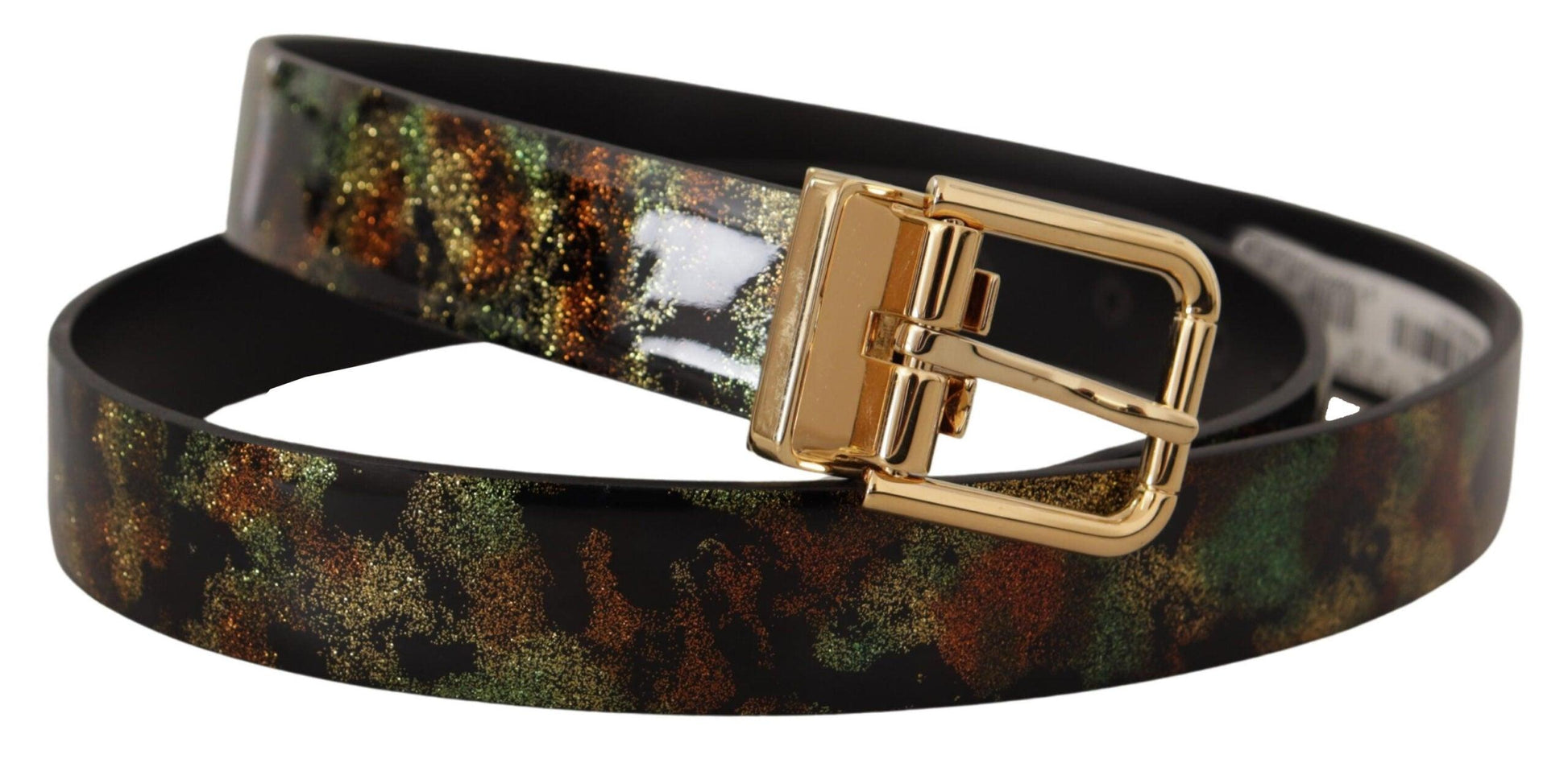 Dolce & Gabbana Elegant Leather Belt with Bronze Buckle - Arichezz.store