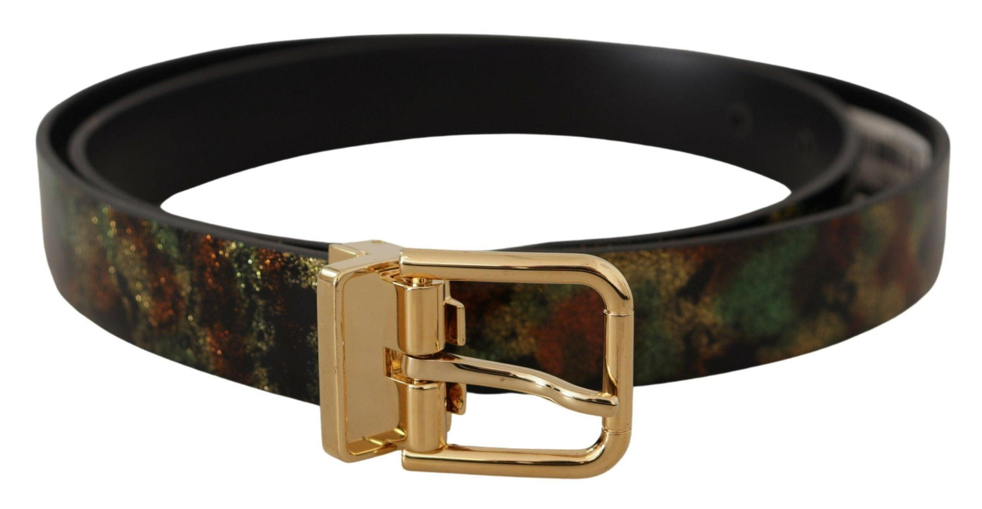 Dolce & Gabbana Elegant Leather Belt with Bronze Buckle - Arichezz.store