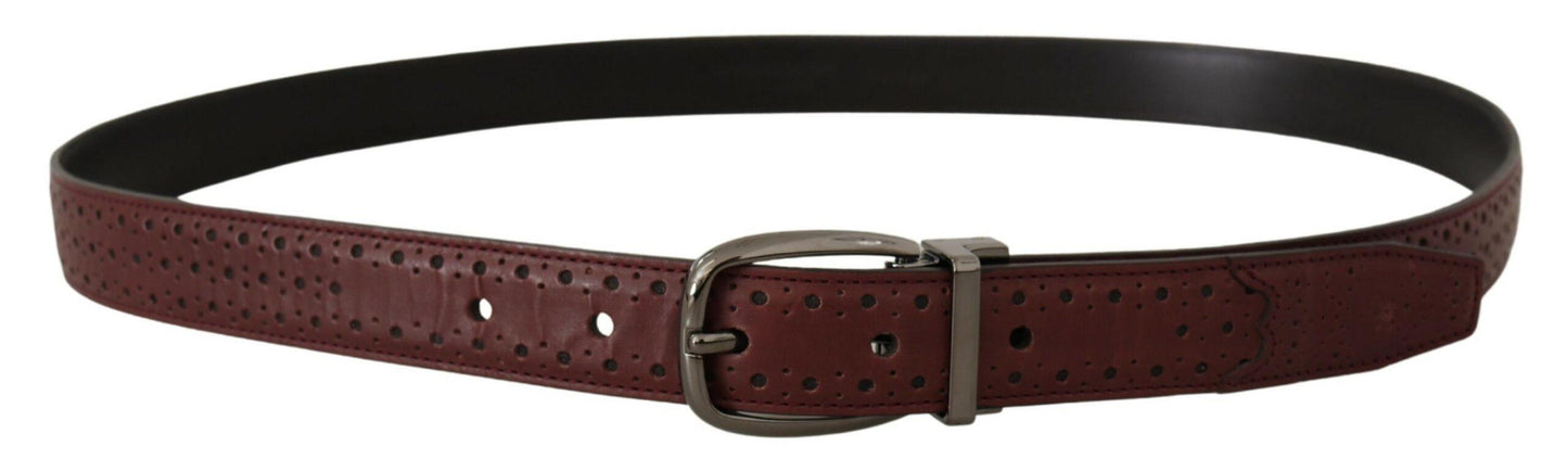 Dolce & Gabbana Elegant Leather Belt with Metal Buckle - Arichezz.store