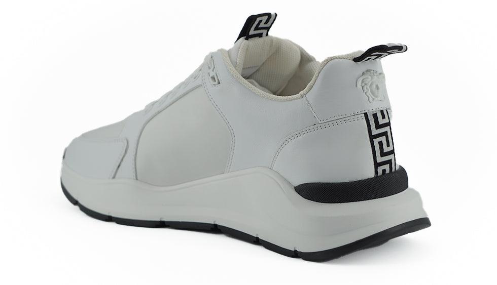 Versace Sleek White Calf Leather Sneakers - Arichezz.store