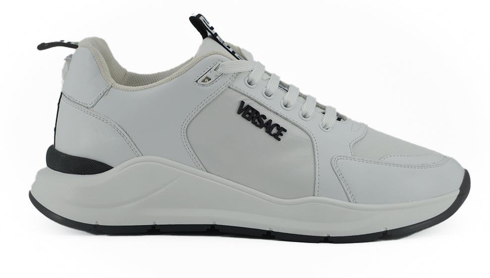 Versace Sleek White Calf Leather Sneakers - Arichezz.store