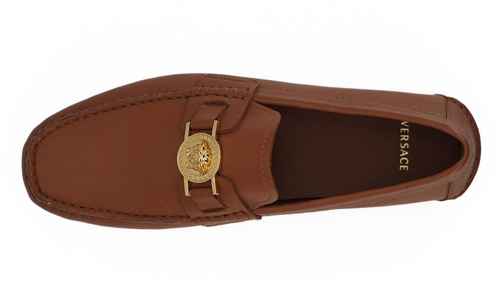 Versace Elegant Medusa-Embossed Leather Loafers - Arichezz.store