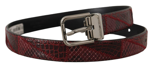 Dolce & Gabbana Elegant Red Exotic Leather Belt - Arichezz.store