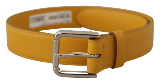 Dolce & Gabbana Elegant Leather Belt in Sunshine Yellow - Arichezz.store