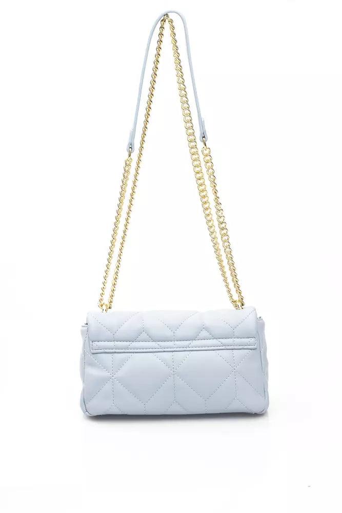 Baldinini Trend Elegant Light Blue Shoulder Bag with Golden Accents - Arichezz.store