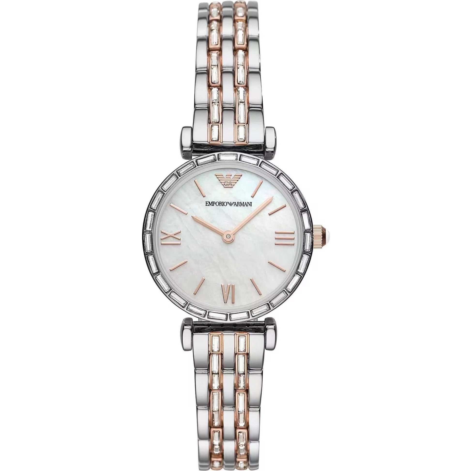 Emporio Armani Elegant Silver Dial Stainless Steel Women's Watch - Arichezz.store