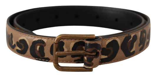 Dolce & Gabbana Elegant Leather Engraved Buckle Belt - Arichezz.store