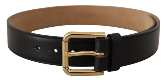 Dolce & Gabbana Elegant Leather Belt with Logo Buckle - Arichezz.store