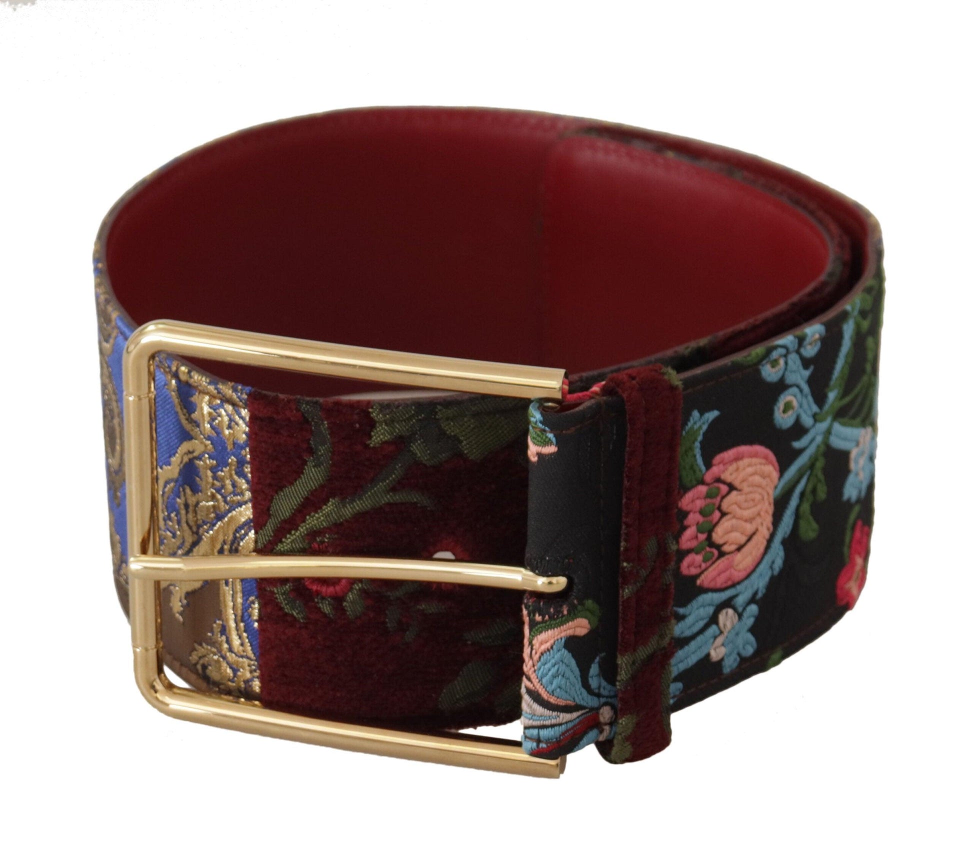 Dolce & Gabbana Engraved Logo Multicolor Leather Belt - Arichezz.store