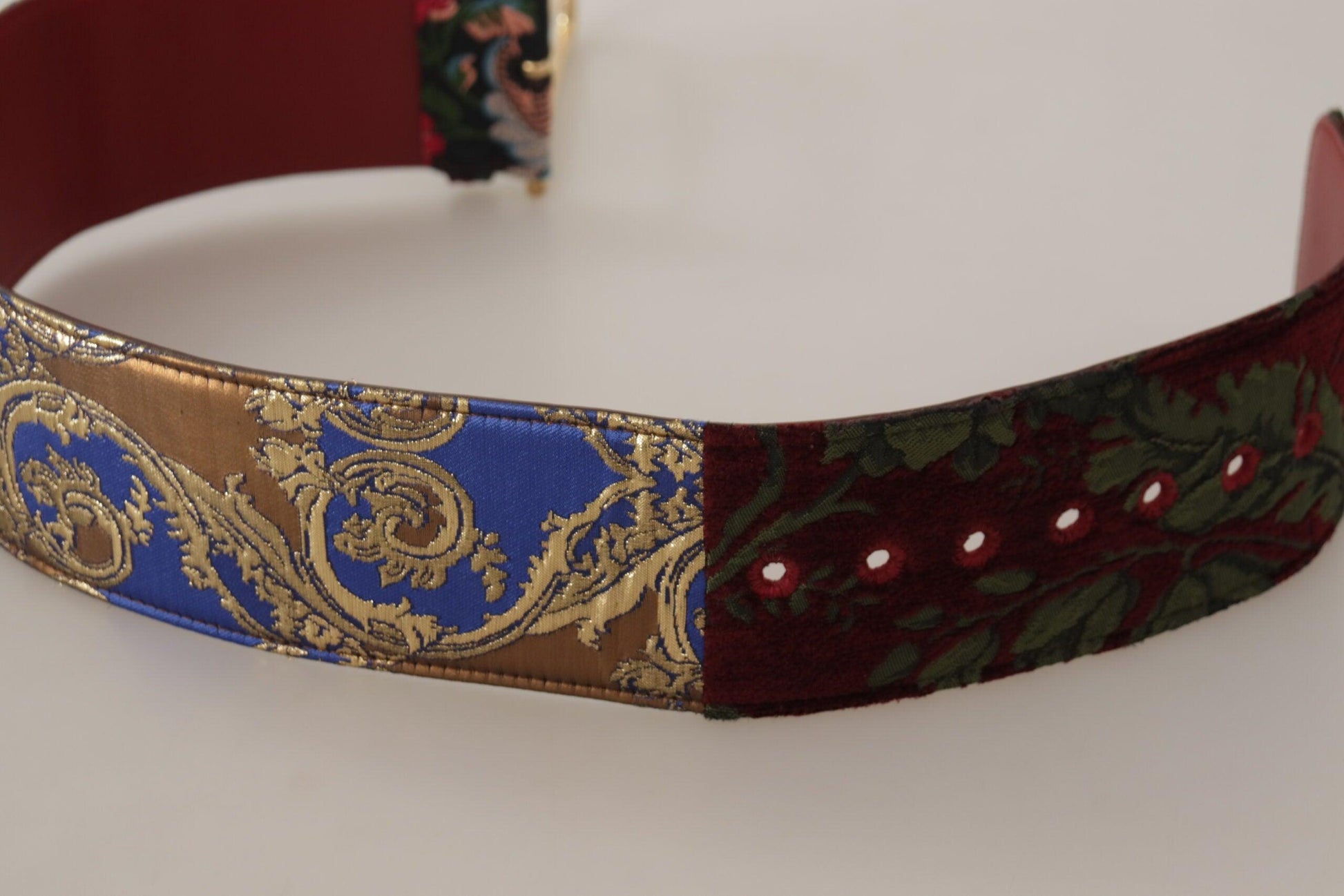 Dolce & Gabbana Engraved Logo Multicolor Leather Belt - Arichezz.store