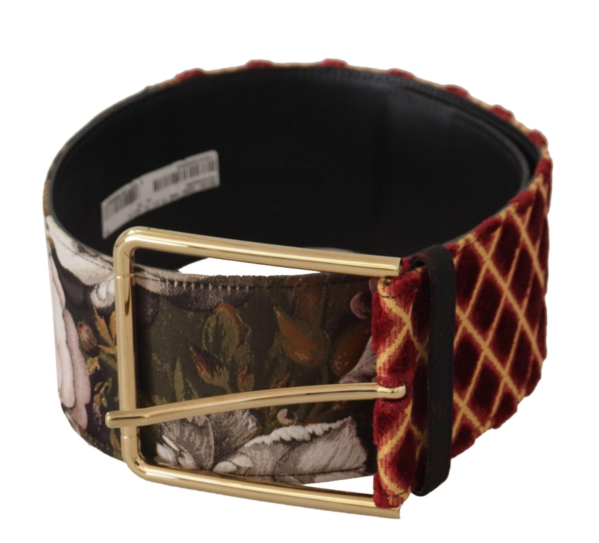 Dolce & Gabbana Engraved Logo Multicolor Leather Belt - Arichezz.store