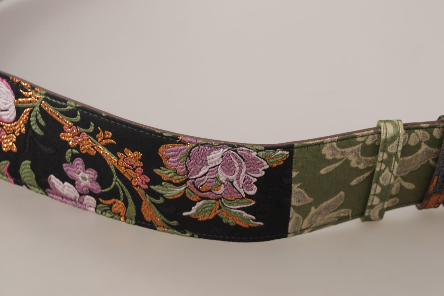 Dolce & Gabbana Elegant Multicolor Canvas-Leather Belt - Arichezz.store