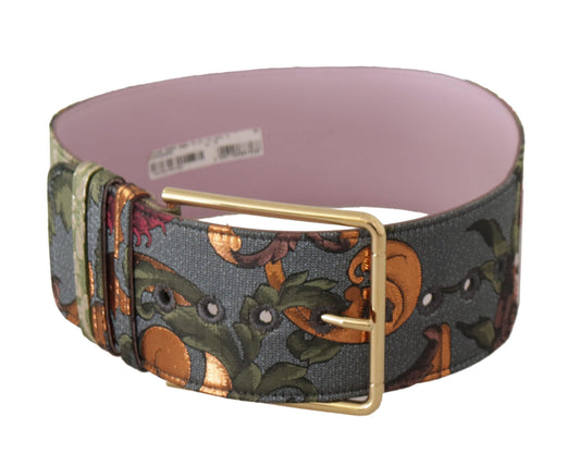 Dolce & Gabbana Elegant Multicolor Canvas-Leather Belt - Arichezz.store