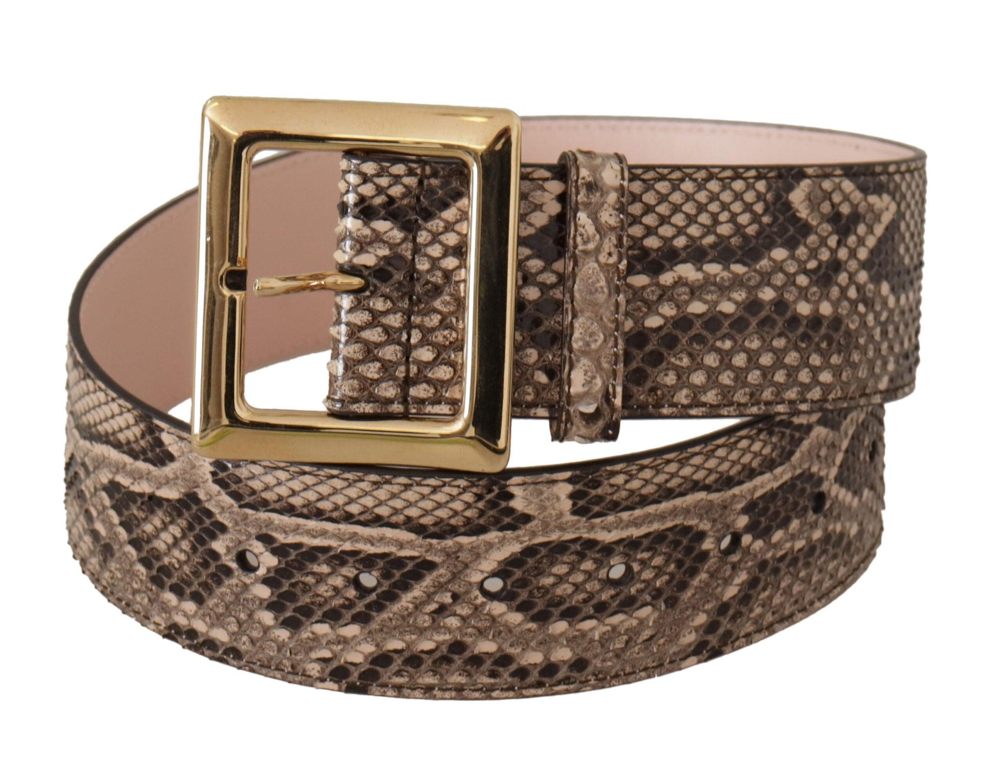 Dolce & Gabbana Elegant Leather Belt with Logo Buckle - Arichezz.store