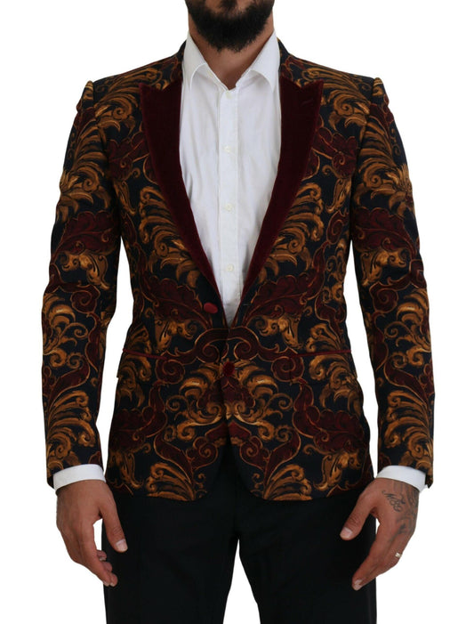 Dolce & Gabbana Elegant Multicolor Wool Blend Blazer - Arichezz.store