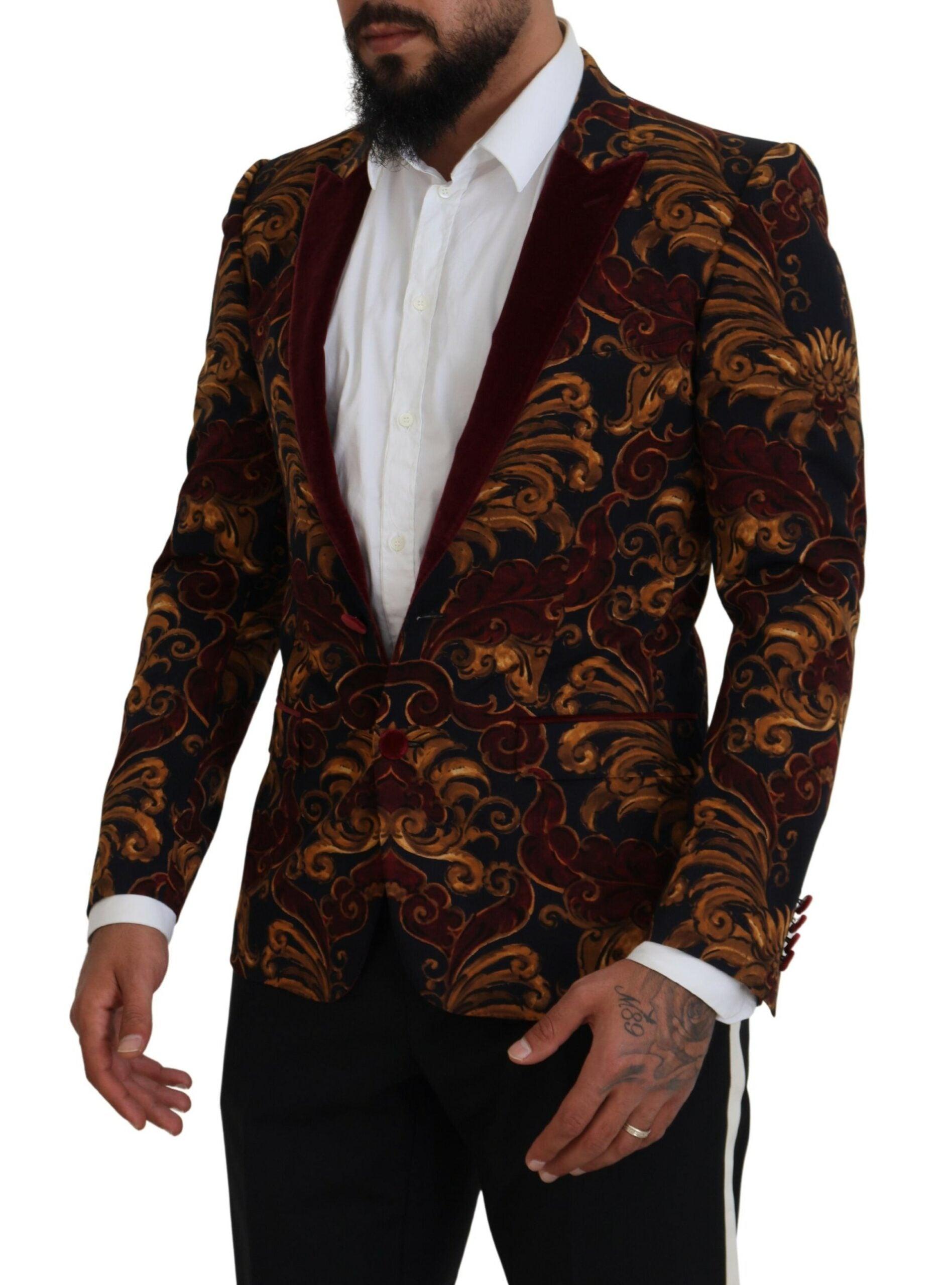 Dolce & Gabbana Elegant Multicolor Wool Blend Blazer - Arichezz.store