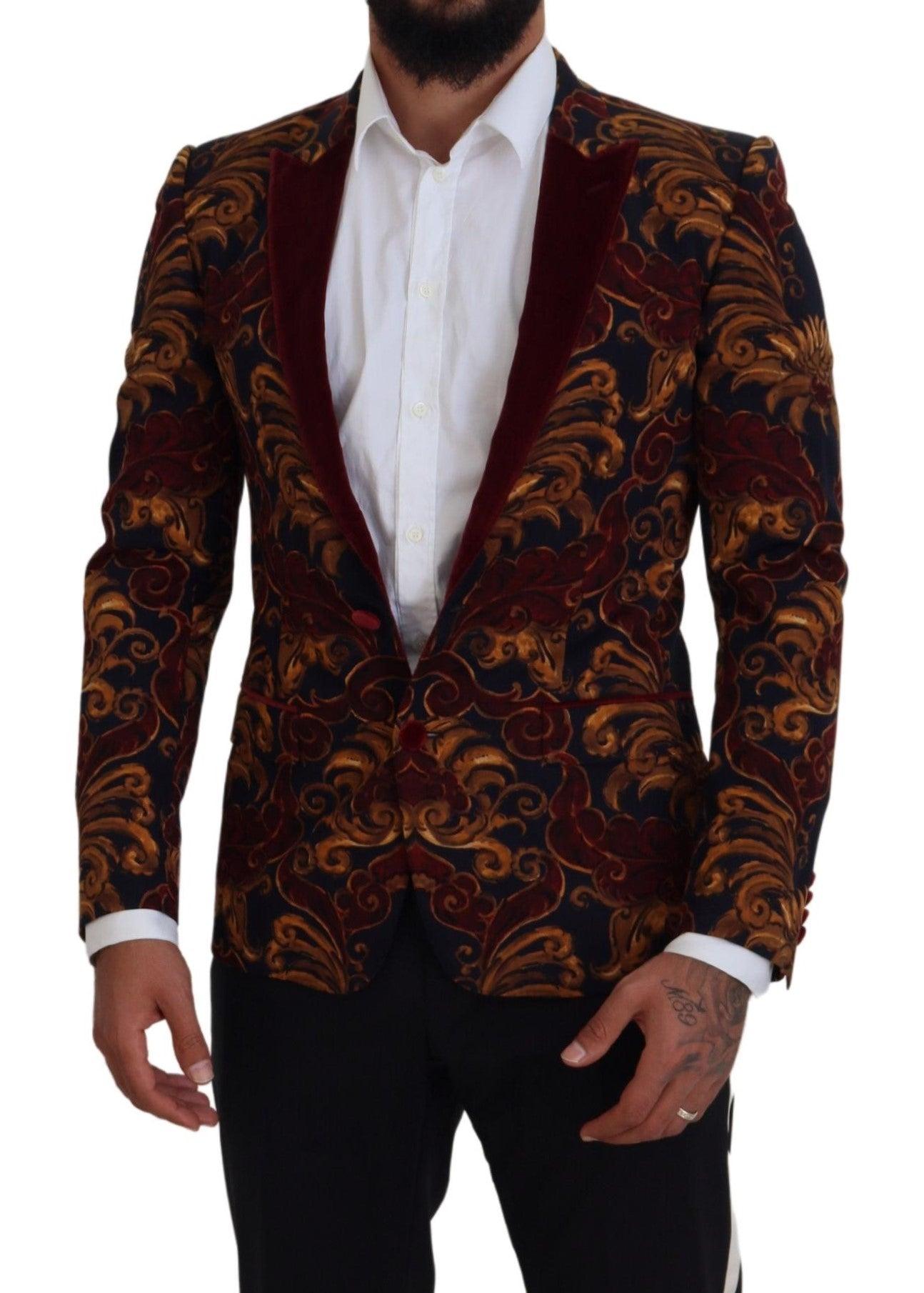 Dolce & Gabbana Elegant Multicolor Wool Blend Blazer - Arichezz.store