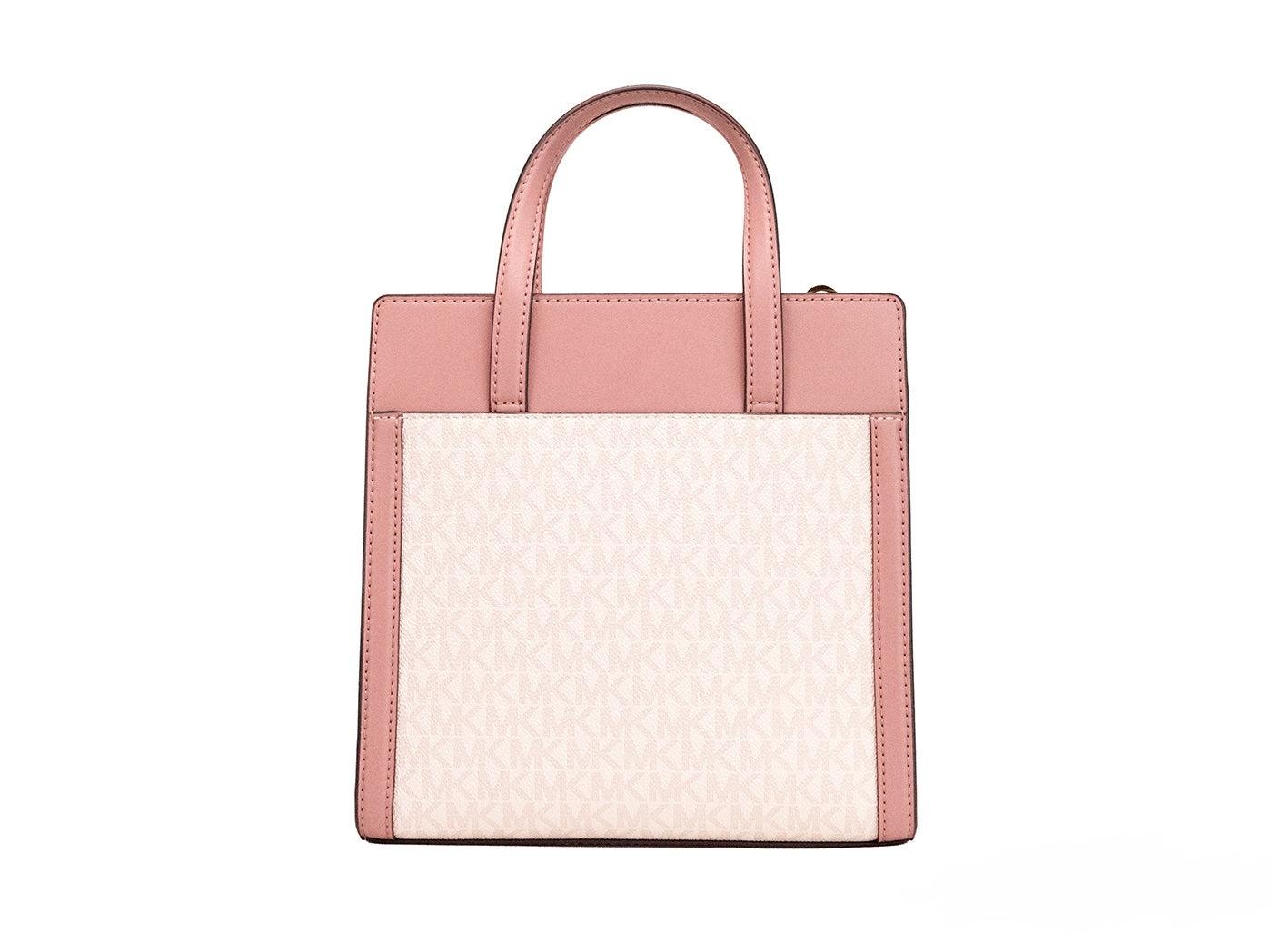 Michael Kors Cece Small Pink PVC North South Flap Tote Crossbody Bag Purse - Arichezz.store