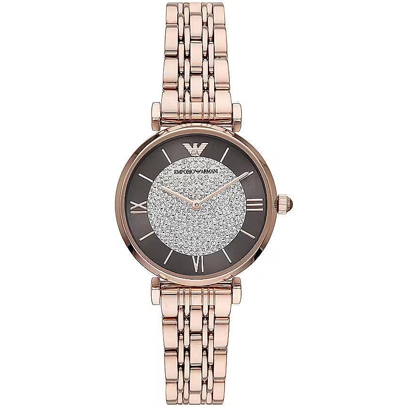 Emporio Armani Elegant Rose Gold-Tone Ladies Watch - Arichezz.store