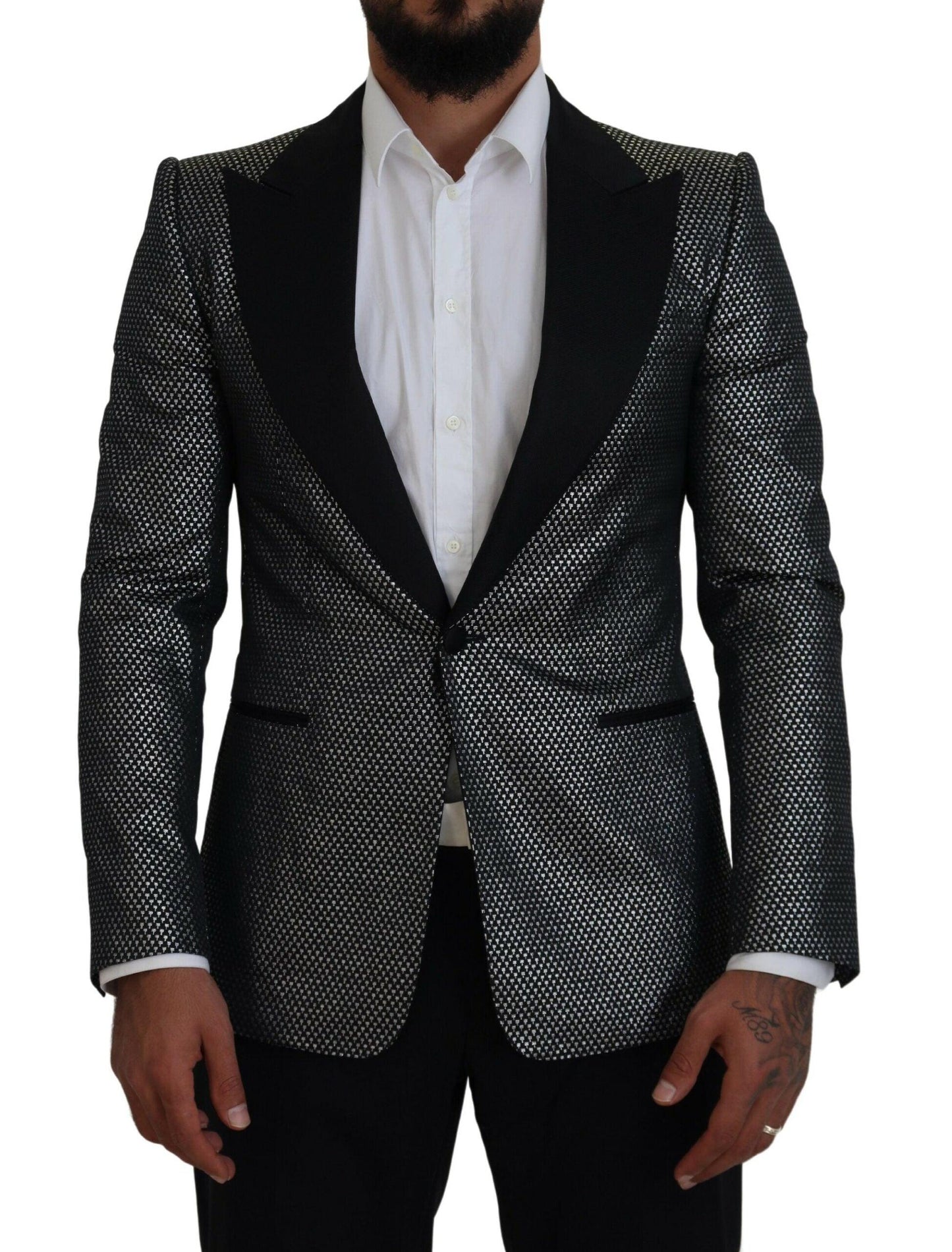 Dolce & Gabbana Elegant Jacquard Single Breasted Blazer - Arichezz.store