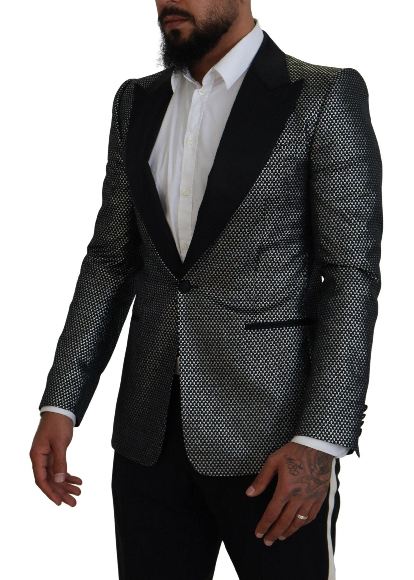 Dolce & Gabbana Elegant Jacquard Single Breasted Blazer - Arichezz.store